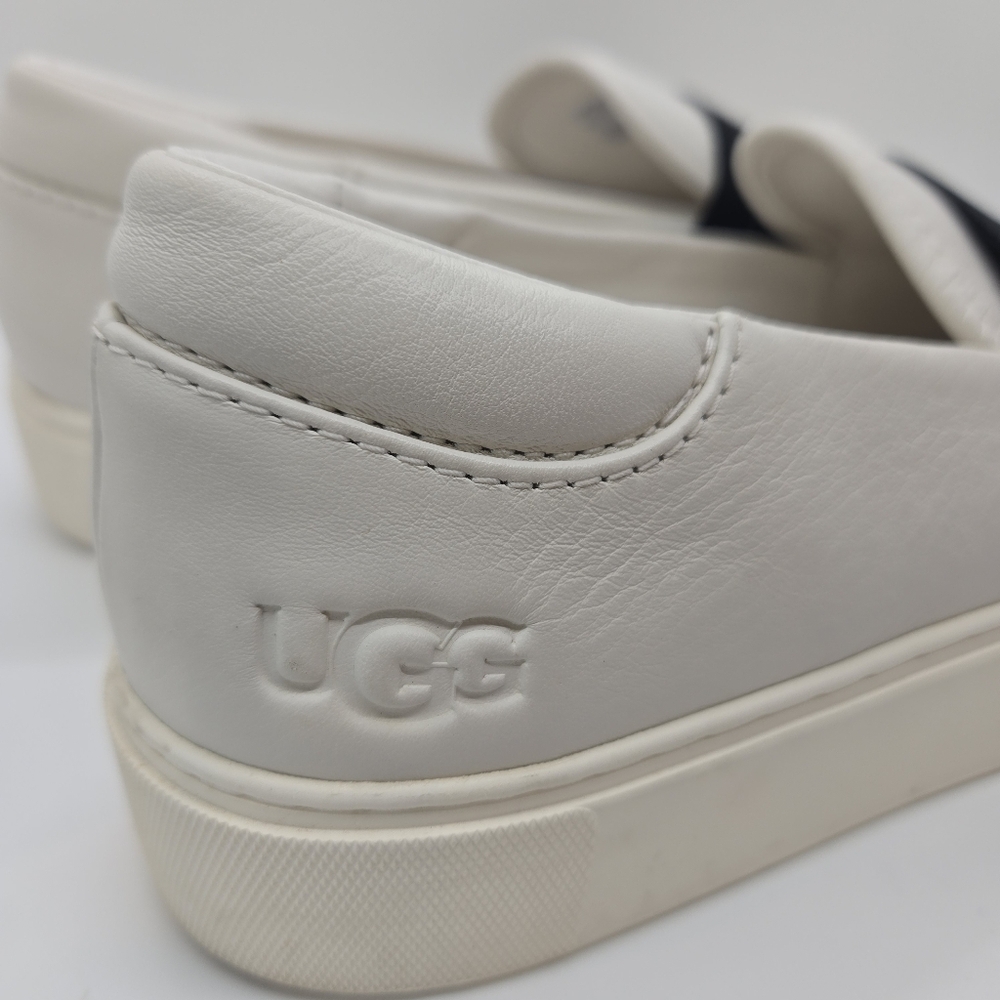 Ugg Shoes Women's 9 Chayze White Leather & Black Loafer Sneaker Y2k Chunky - Picture 7 of 14